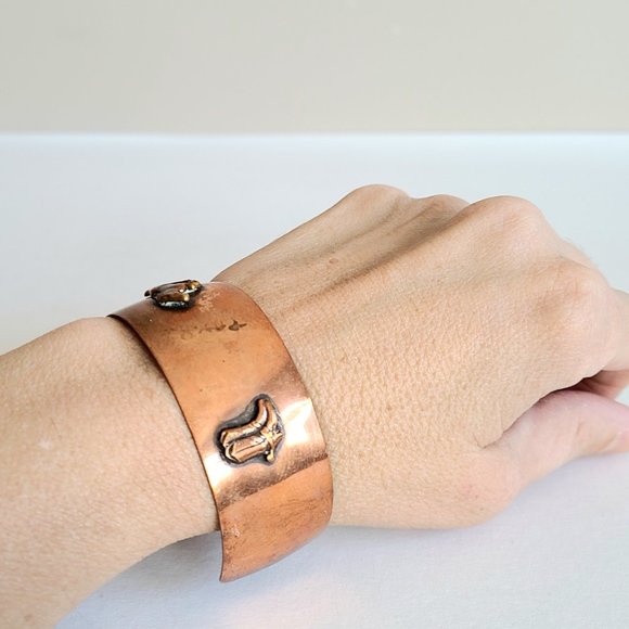 Copper western style chunky bangle/bracelet. - Picture 1 of 6